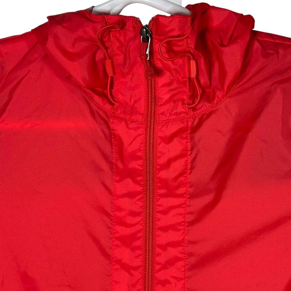 Columbia Women's Windbreaker Jacket Pink Red Lightweight Hooded Full Zip Small